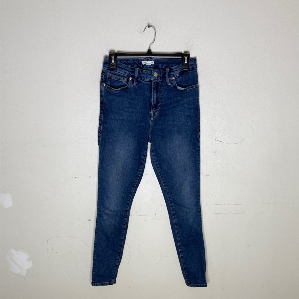 Good American Dark Blue Skinny Jeans Size 6